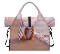 Beach Sports Duffel Bag for Women Men Beach Shell Nautilus Weekend Overnight Bag with Shoe Compartment Shoulder Tote Luggage Bag for Yoga Gym Travel