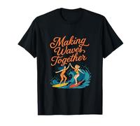 Beach Squad Summer Surf Art Making Waves Together T-Shirt
