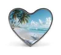 Beach Starfish And Seashells Brooch Pins Heart Badge Button Tie Lapel Backpack Pin Decoration for Women Men