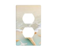 Beach Starfish Duplex Wall Panel Kit, 11.4 X 7 Cm, Electrical Outlet Plug Cover for Light Socket Switch, (1 Piece).