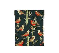 Beach Starfish Print Leather Coin Purse, Small Change Pouch Wallet,Squeeze Coin Purse Pouch For Men Women, Bamboo Birds Pattern, One Size, Fashion