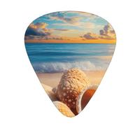 Beach Starfish Shell Guitar Picks Gift Set - Smooth Durable Plectrums For Acoustic, Electric & Bass Guitar, Perfect Present For Guitar Lovers & Musicians