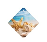 Beach Starfish Shells Printing 10 Pcs Car Air Freshener Hanging Sheets Scented Hanging Sheets With Rope For Home