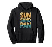 Beach Steel Pan Player Who Loves Sun Sand Music Pannist Drum Pullover Hoodie