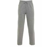 Beach Stone® Jogging Pants Mens Tracksuit Bottoms Trousers Casual Men's Fleece Open Bottom Joggers Zip Pockets Elasticated Open Hem Classic Jog Pants Sweatpants Sports Jogger Sizes S-5XL Silver Grey