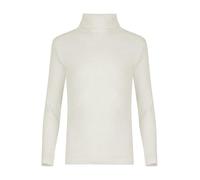 Beach Stone® Kids Unisex Girls Boys Rib Polo Neck Top Kids Unisex Long Sleeve Polo Neck Ribbed Jumper Top Children Turtle Roll Neck Rib Tops for Winter UK Size 5 to 13 Years Cream