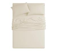 Beach Stone King Size Bedding Fitted Sheets 100% Cotton 200 TC, Breathable Extra Deep Fitted King Size Sheet, Hotel Quality 25 Cm