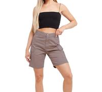 Beach Stone Ladies Cargo Shorts - Breathable Cotton Womens Shorts with Pockets - Casual Everyday Combat Pants Chino Capri Regular Fit Above The Knee Summer Crops UK Size 4-12