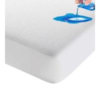 BEACH STONE Waterproof Double Mattress Protector - Terry Top 30cm Extra Deep Stretch Skirt Non Noisy & Breathable Mattress Protector Size (137×190+30cm)