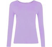 Beach Stone® Women Ladies Long Sleeve Round Neck Plain Top Stretchy Casual Summer T-Shirts Basic Slim fit Tee Tops UK Plus Size 8-26 Lilac