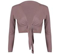 Beach Stone® Womens Long Full Sleeves Ladies Stretch Bolero Cropped Cardigan Front Tie Knot Shrug Top Women's Plain Bolero Front Tie Knot Shrug - Ladies Long Sleeve Cropped Cardigan Top