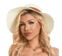 Beach Straw Hats for Women Summer Beach UV Hat Foldable Wide Brim Straw Sun Hat for Girls