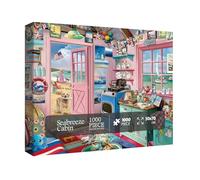 Beach Summer House Puzzle for Adults 1000 Piece, Ocean Seashore Retreat Jigsaw Puzzles, Hawaii Cabin Scenery Puzzles for Home Decor