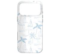 Beach Summer Pattern in Cornflower Blue - Boat Palm Bicycle Case for iPhone 17 Pro Max
