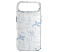 Beach Summer Pattern in Cornflower Blue - Boat Palm Bicycle Case for iPhone Air