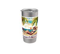 Beach Summer time with a Nice Woman Stainless Steel Insulated Tumbler