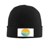 Beach Sun and Ocean Summer Vibes Simple Logo Knitted Hat Beanies Autumn Winter Bonnet Hats Warm Unisex Color Cap Men Women Winter Warmth Multicoloured