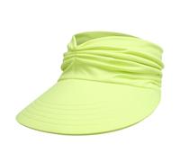 Beach Sun Hat Women's Spring/Summer Hat Sun Hat Women's Outdoor Sports Empty Top Hat Multi Colored Optional Floppy Hat Pool (Yellow, One Size)