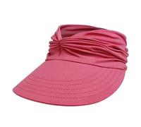 Beach Sun Hat Women's Spring/Summer Hat Sun Hat Women's Outdoor Sports Empty Top Hat Multi Colored Optional Floppy Hat Pool (Hot Pink, One Size)
