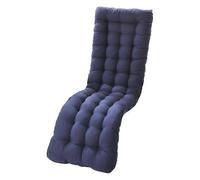 Beach Sun Lounger Recliner Cushion with Removable Cover, Water-Resistant Outdoor Seat Pad for Poolside Patio Navy C