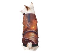 Beach Sunrise Printed Dog Hoodie Soft Dog Sweatshirt Cute Cat Dog Clothes for Small Dogs Kitten Puppy, M