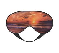 Beach Sunrise Printing Sleep Mask for Women Men Double-Sided Print Soft Silk Eye Masks Eye Sleep Shade Cover