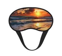 Beach Sunrise Sleep Mask for Side Sleeper, Light Blocking Night Masks for Sleeping Eye Mask for Women Men Eye Cover Soft Comfortable Eye Shade for Travel, Nap