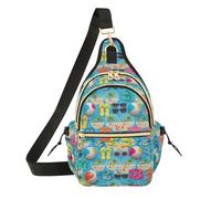 Beach Sunset Blue Crossbody Bag all over Print Vibrant Colors Vacation