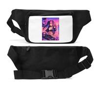 Beach Sunset DJ Party Vibes Unisex Waist Bag Black