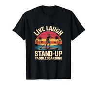 Beach Sunset Live Laugh Standup Paddleboarding T-Shirt