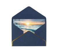 Beach Sunset Ocean Waves Thank You Card Envelope 4x6 Inch Wedding Baby Shower Thank You Bride Shower Business Birthday.