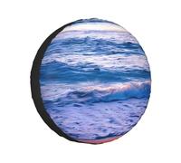Beach Sunset Ocean Waves Tire Cover Fit for Rv, Car, Truck, SUV,Camper Wheel, Waterproof Dustproof Thickening