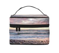 Beach Sunset Pebbles, Makeup Bag, Portable Cosmetic Bag for Women - Travel Cosmetic Organizer, Toiletry Pouch, The Go-to Gift That Never Disappoints for Special Moments