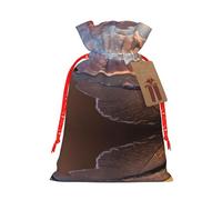 Beach Sunset Print Drawstring Bags,Snack Bags,Storage Bags For Gift Wrapping,Party Decorations