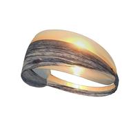 Beach Sunset Print Sports Headbands For Men Women, Moisture Wicking Sweat Band Elastic Wide Hair Bands,For Running, Cycling, Basketball, Gym Exercise, Football