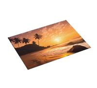 Beach Sunset Printed Dish Drying Mat 61x46 CM Dish Drying Pad Highly Absorbent Microfiber Kitchen Counter Mat for Dishes Drainer