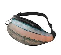 Beach Sunset Theme Print Unisex Pack Waist Bag for Lightweight Comfortable Travel Casual Sporty Occasions