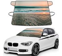 Beach Sunset Theme Printed Car Windshield Cover, Waterproof Winter Snow Shield, Anti Frost Guard for Auto Glass