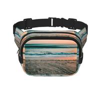 Beach Sunset Theme Unisex Fashion Waist Packs, Stylish Fanny Packs for Workouts, Running, Traveling, and Hiking