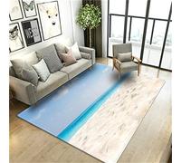 Beach Surf Living Room Rug 3D Landscape Print Floor Mat Flannel Sponge Large Bathroom Rug Decoration Bedroom Rug Soft Area Rug Coffee Table Table Rug Decoration Bed Carpet (Colour1,140 x 180 cm)