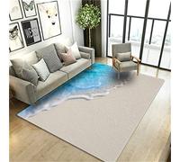 Beach Surf Living Room Rug 3D Landscape Print Floor Mat Flannel Sponge Large Bathroom Rug Decoration Bedroom Rug Soft Area Rug Coffee Table Table Rug Decoration Bed Carpet (Colour3,100 x 150 cm)