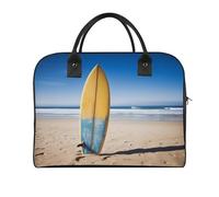 Beach Surfboard Laptop Tote Bag Casual Travel Handbag Multi Pocket Shoulder Bags for Work Travel