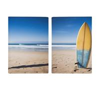 Beach Surfboard Passport Card Holder Travel Passport Covers Case Pu Passport Book Cover Passport Wallet Cover Case Passport Protective Cover Unisex Passport Protector, style, 20.3x13.8cm