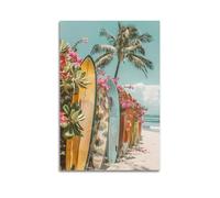 Beach Surfboards, Living Room Wall Art, Summer Beach-themed Decorative Paintings, Villa And Guesthouse Decoration Posters 16x24inch(40x60cm)
