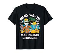 Beach T-Shirt On My Way to Making Bad Decisions Skeleton T-Shirt