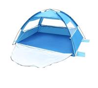Beach Tent 2-3 Persons Pop Up Automatic Quickly Open Camping Tour Portable Sun protection with Extended Mat(Blue)