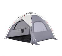 vidaXL Beach Tent 3-Person Grey Quick Release Waterproof UK