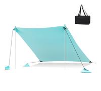 Beach Tent 3M x 3M Outdoor Sunshade Canopy W/ Poles UPF50+ (Green)