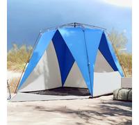 Beach Tent 4-Person Azure Blue, Quick Release Waterproof Camping Canopy with UV Protection, Portable Pop Up Design for Outdoor Shade