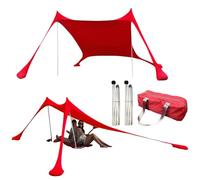 Beach Tent - Fabric 210x150x170cm | Sun Shade Sail With Iron Support Rods | Integrated Portable Canopy For UV Protection In Outdoor Parks Sand Awnings And Summer Daily Vacation Use